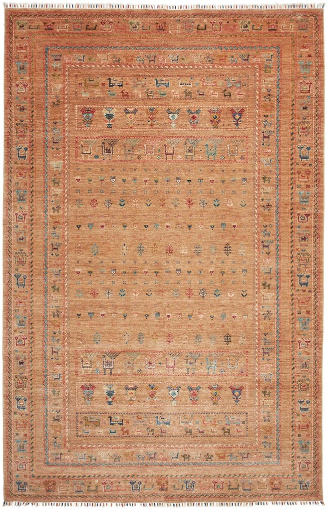 Samarkand Tappeto 310 x 200 Marrone (Pakistan) Annodato A Mano