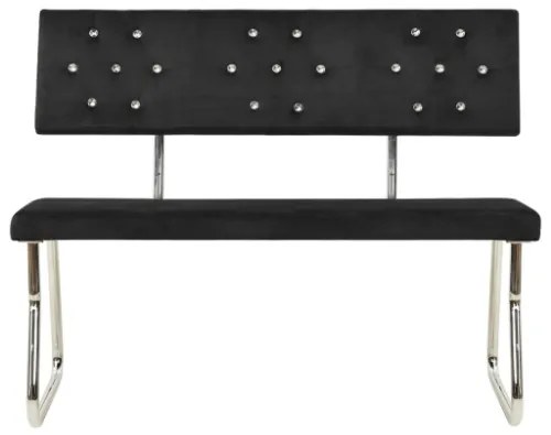 Panca 110 cm in Velluto Nero