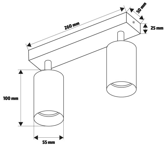 Brilagi - Faretto LED RGBW dimmerabile SELE 2xGU10/6W/230V 3000K nero/oro