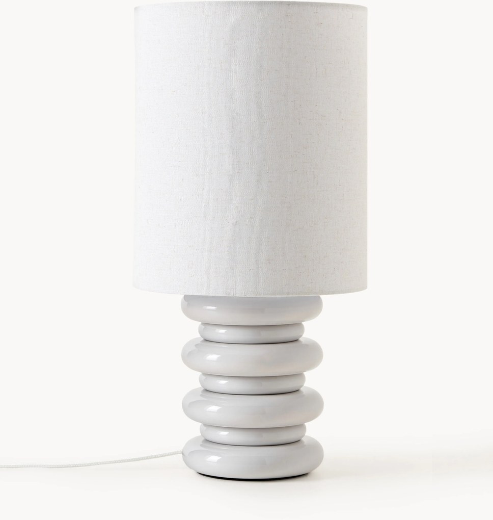 Lampada da tavolo con base in legno Nicolas