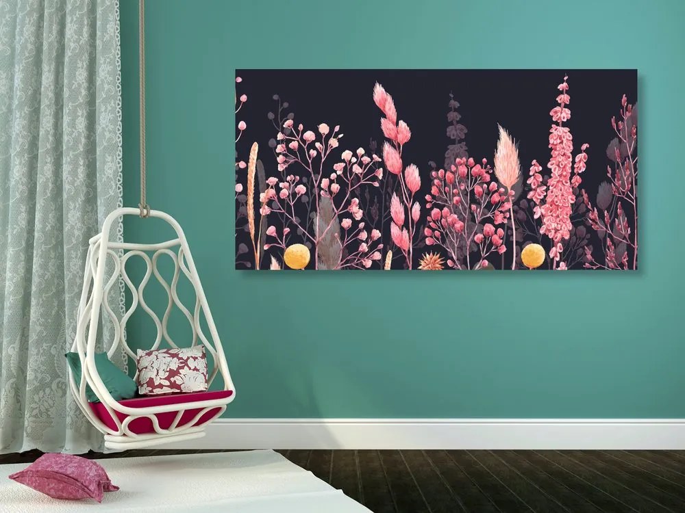 Quadro su tela – Variazione di erba in rosa