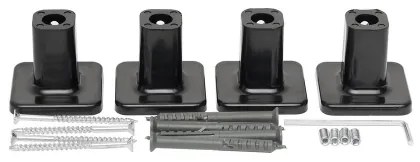 Portasciugamani elettrico SILOUETTE 187W/230V 101,1 cm IP44 nero destra quadrato