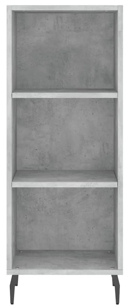 Credenza Grigio Cemento 34,5x34x180 cm in Legno Multistrato