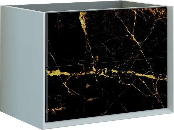 Mobile da bagno sospeso sotto lavabo L 70 x H 48 x P 46 cm bianco, 2 cassetti BADEN HAUS Bellagio