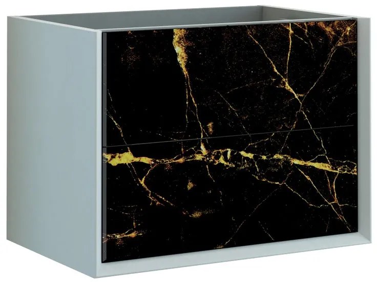 Mobile da bagno sotto lavabo BADEN HAUS Bellagio bianco L 70 x H 48 x P 46 cm 2 cassetti, lavabo non incluso