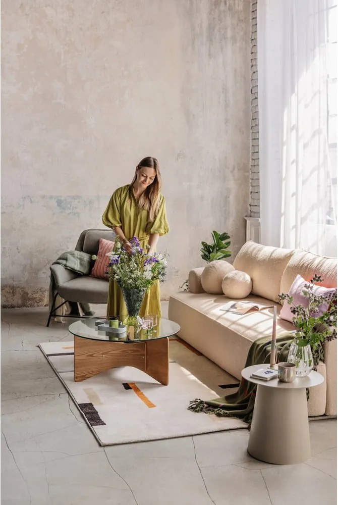 Tappeto arancione/color crema 80x150 cm Linea – Universal