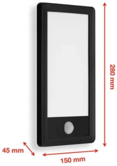 Telefunken 313905TF - Applique LED da esterno con sensore LED/16W/230V IP44