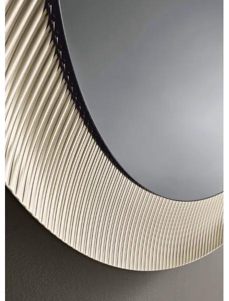 Specchio tondo ENEA con cornice cannettata Oro D120 cm