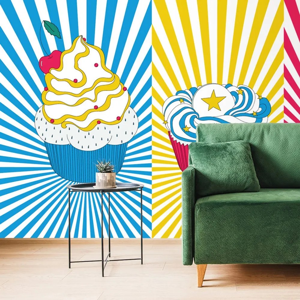 Carta da parati – Cupcakes pop art