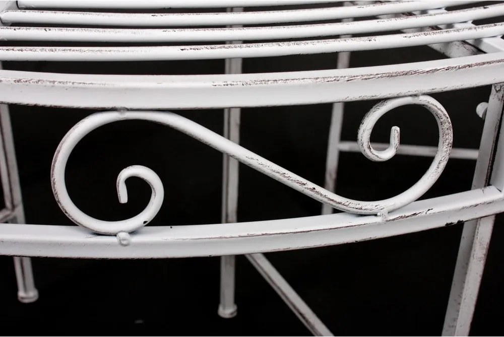 Panchina da giardino in metallo bianco Varda - Garden Pleasure