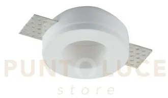 Faretto da incasso in gesso verniciabile mini bianco tondo 1 luce a...
