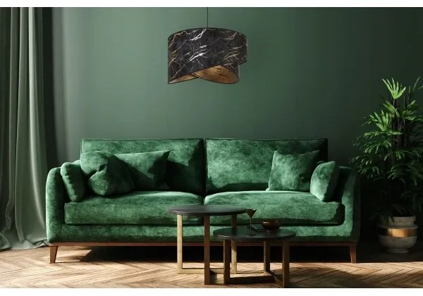 Lampadario a sospensione con filo 1xE27/60W/230V nero/oro