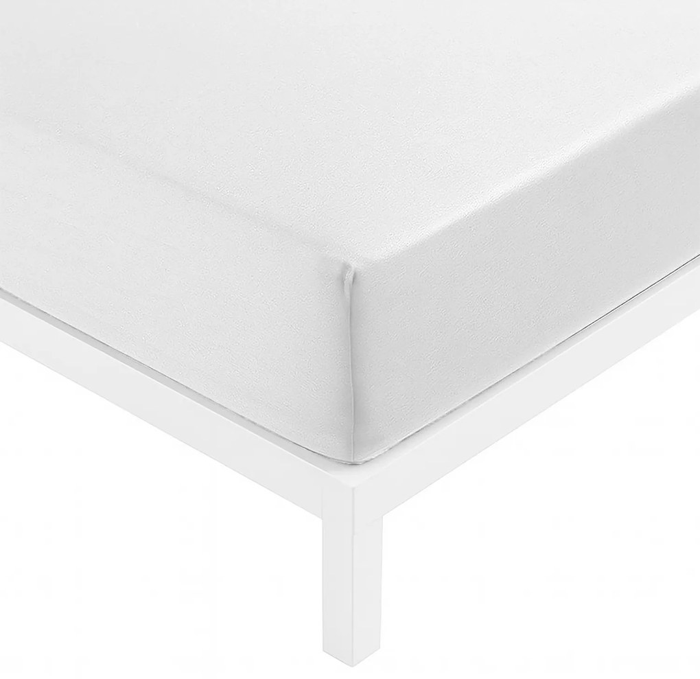 Lenzuolo con angoli singolo cotone percalle bianco