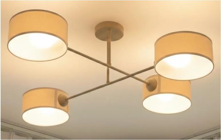 Brilagi - Lampadario a soffitto VIRGO 4xE14/40W/230V crema/oro