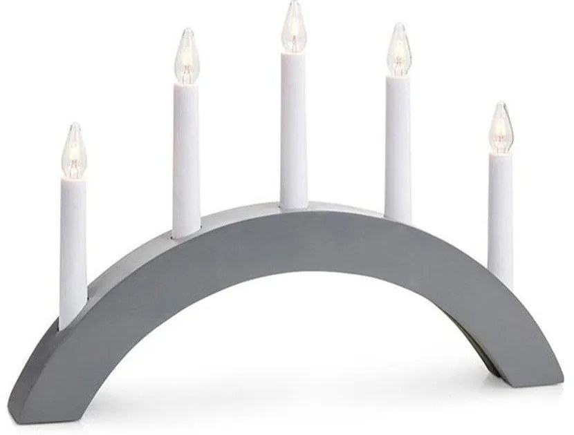 Decorazione luminosa grigia con motivo natalizio Atle - Markslöjd