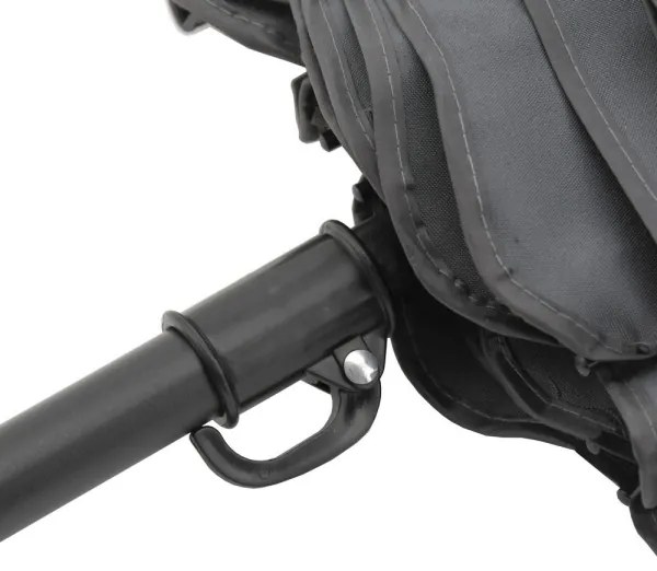 Ombrellone pieghevole inclinabile d. 1,8 m grigio