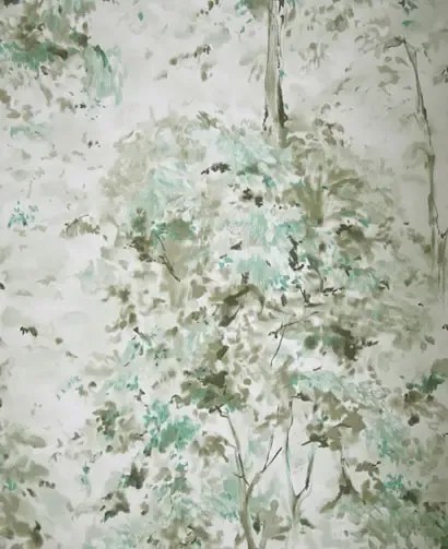 Tapete Lochwood von Osborne & Little - Aqua/ Sepia