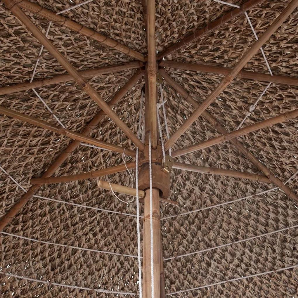 Ombrellone in Bambù 270 cm Parasole in Foglie di Banano