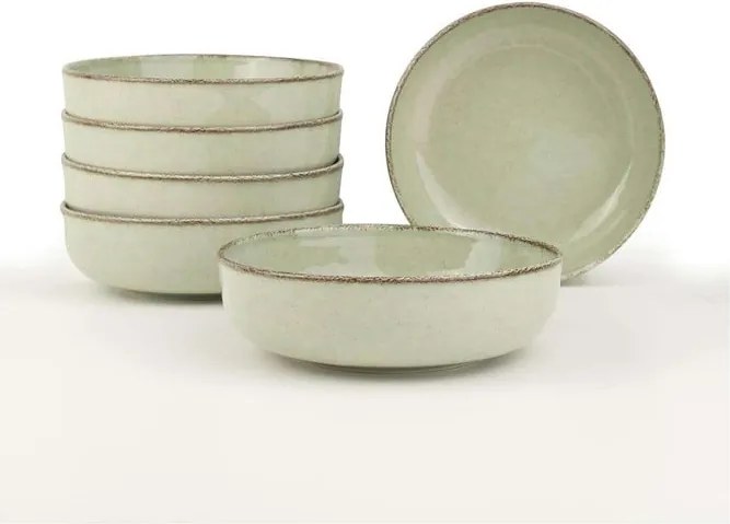 Ciotoline in set verde chiaro in porcellana 6 pz 75 ml – Hermia