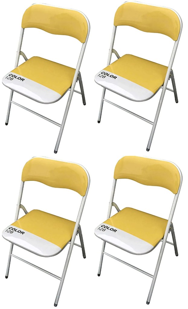 LUCIE - sedia pieghevole salvaspazio set da 4 bicolor