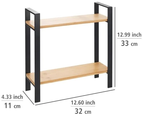 WENKO 53029100 - Mensola LOU 32x33 cm nero/marrone