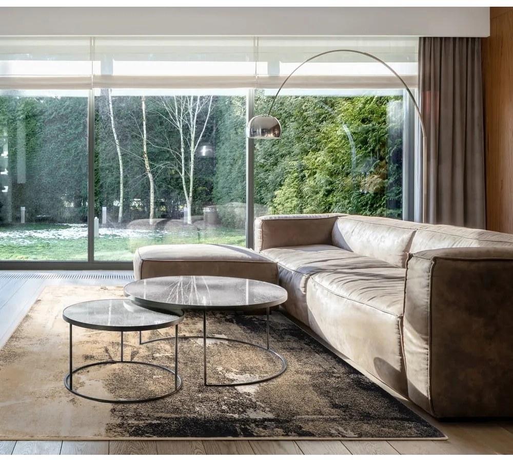 Tappeto in lana beige 160x240 cm Eddy - Agnella