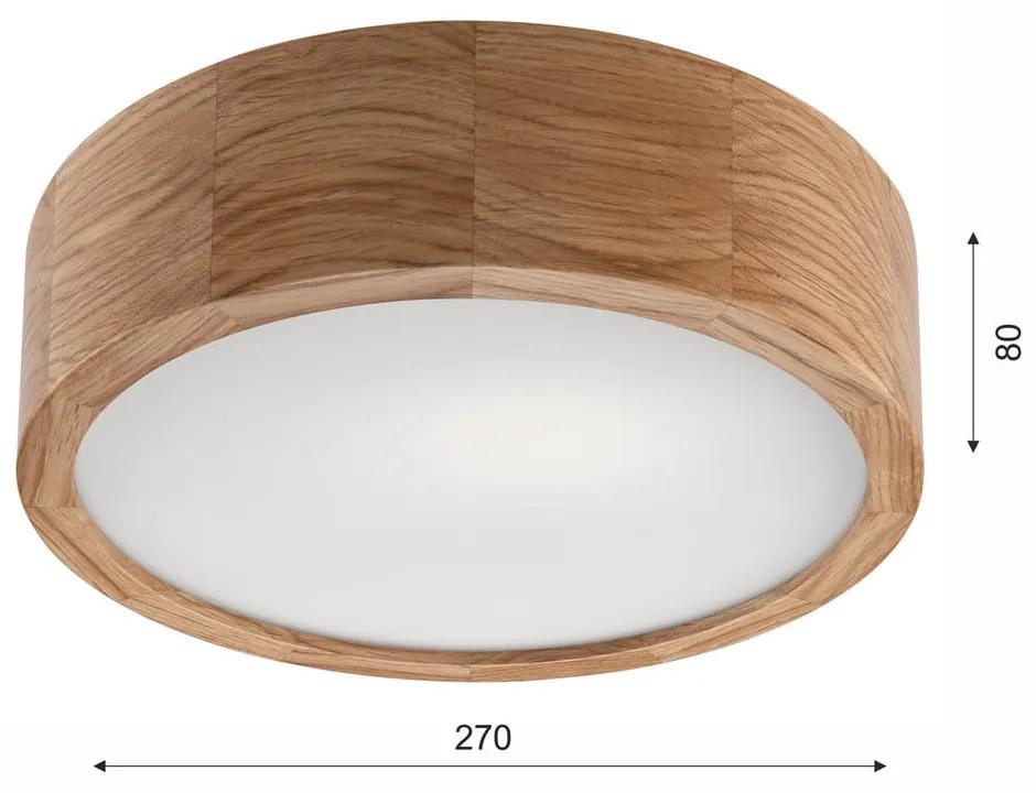 Lampada da soffitto marrone con paralume in vetro ø 27 cm Eveline - LAMKUR