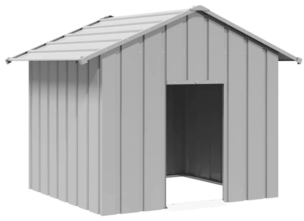 Casetta Per Cani Con Tetto 131x101x102 Cm Acciaio Zincato /