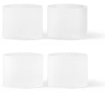 ferm LIVING - Ripple Low Glasses 4 pcs. Frosted ferm LIVING