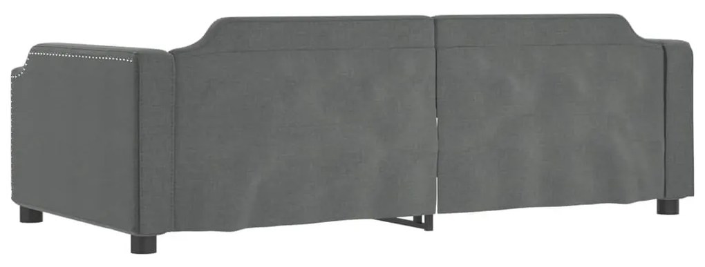 Letto da Giorno Grigio Scuro 80x200 cm in Tessuto