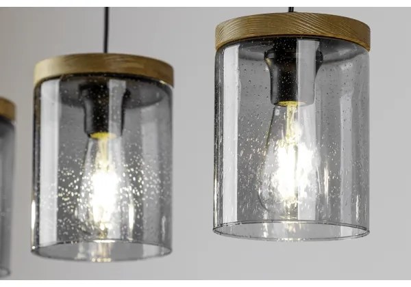 Spot-Light 161859151 - Lampadario a sospensione con filo MONSUN 1xE27/60W/230V pino