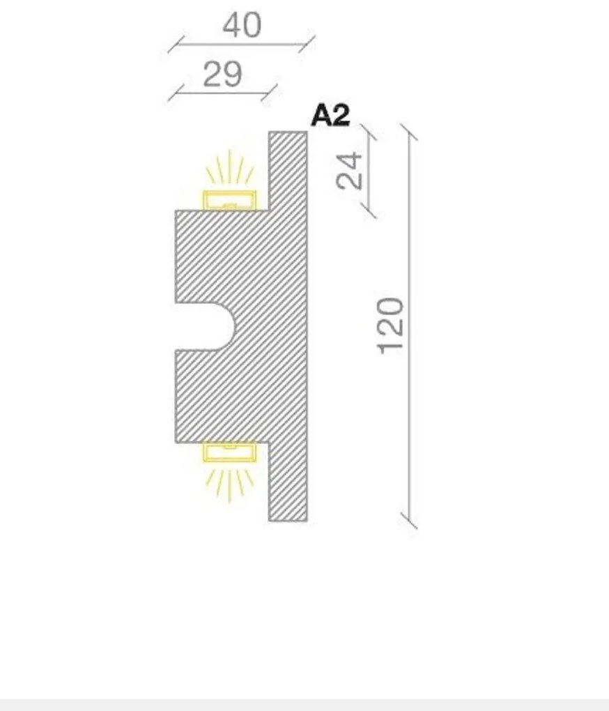 Cornice Pitturabile per Illuminazione Bidirezionale per Strisce LED da 115m Variante Lunghezza 115 Metri