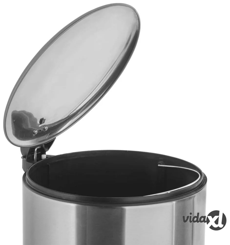 Practo Home Cestino a Pedale 30 L Acciaio Inox Opaco