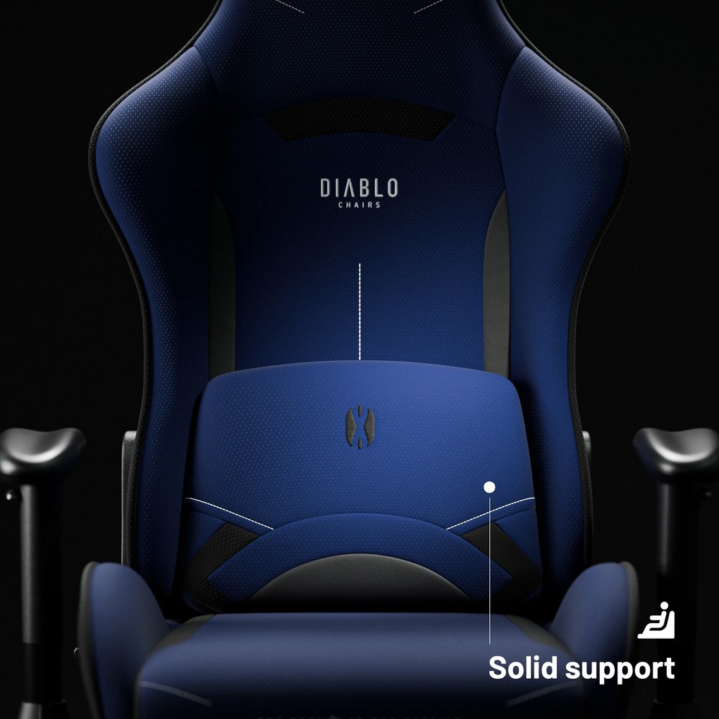 Poltrona da gaming in tessuto blu navy Diablo X-Starter