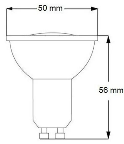 Lampada LED GU10 10W Ceramic 105lm/W - No Flickering Colore Bianco Freddo 6.000K