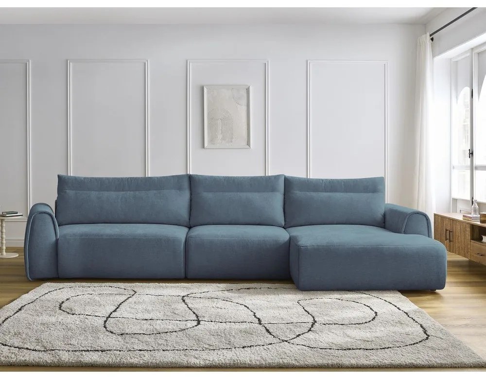 Divano angolare blu Aden – Bobochic Paris