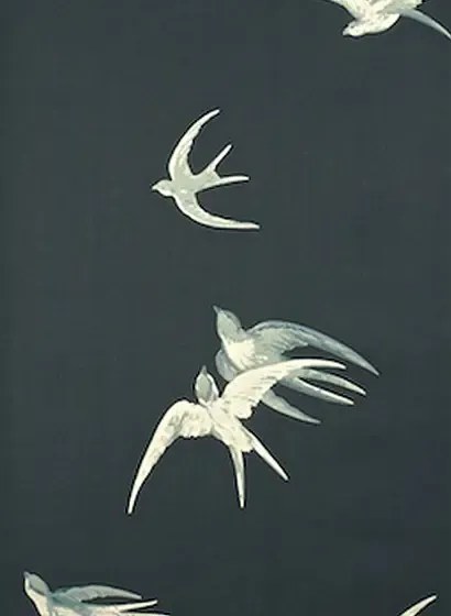 Tapete Swallows von Sanderson - Black
