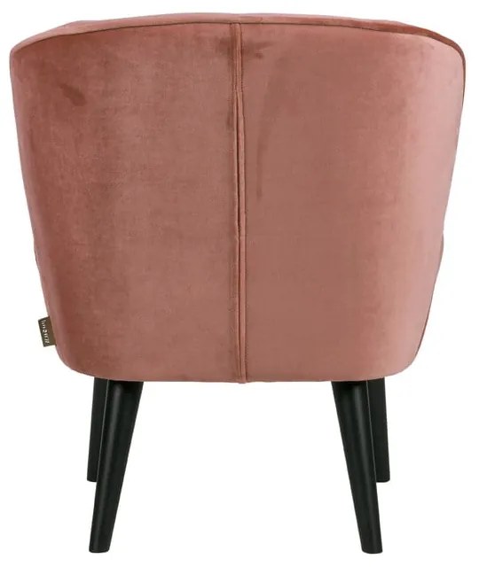 Poltrona in velluto rosa Sara - WOOOD