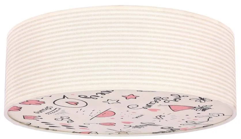 Plafoniera per bambini KIDDY 2xE27/40W/230V beige/rosa
