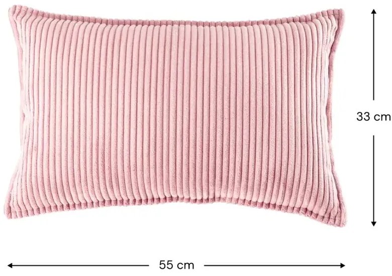 Cuscino per divano da bambini rosa con rivestimento in velluto a coste Bolster – Wigiwama
