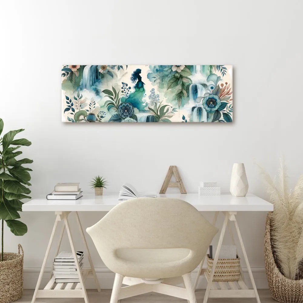 Quadro su tela – Paesaggio fatato con l'acqua