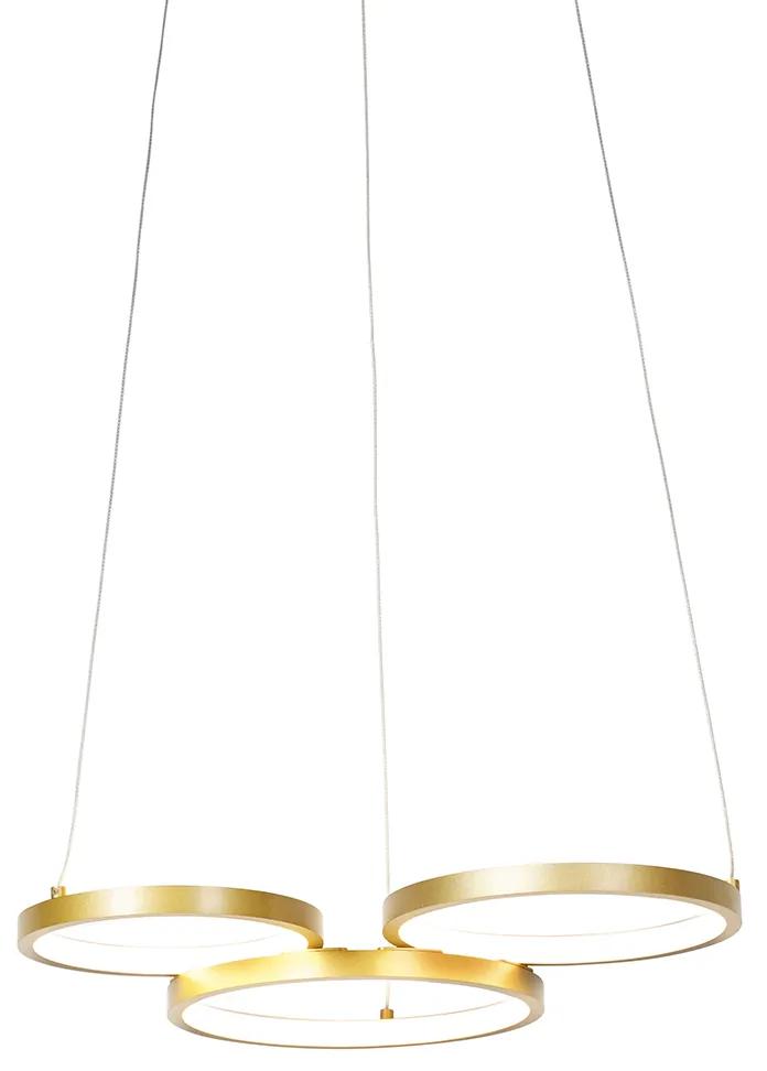 Lampada a sospensione oro con LED a 3 livelli dimmerabile a 3 luci - Rondas