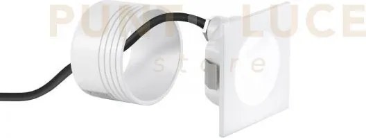 Segnapassi led onyx bianco quadrato 3w 420lm 4000k ip54 7,4x7,4x4,8cm