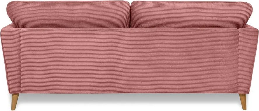 Divano in velluto a coste rosa 206 cm Paris - Scandic