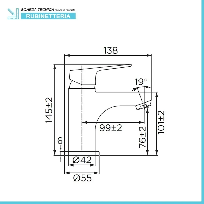 Set miscelatori lavabo bidet e vasca cromo lucido   Eureka