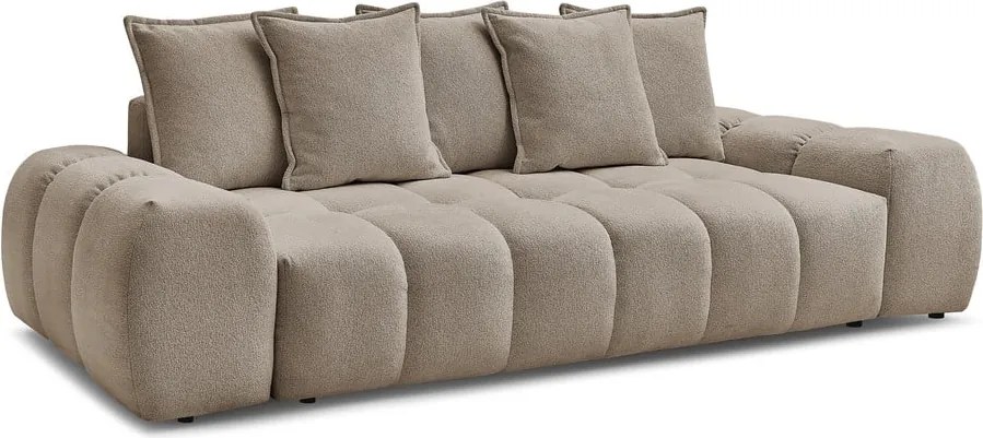 Divano grigio tortora con rivestimento in ciniglia 278 cm Everest – Bobochic Paris