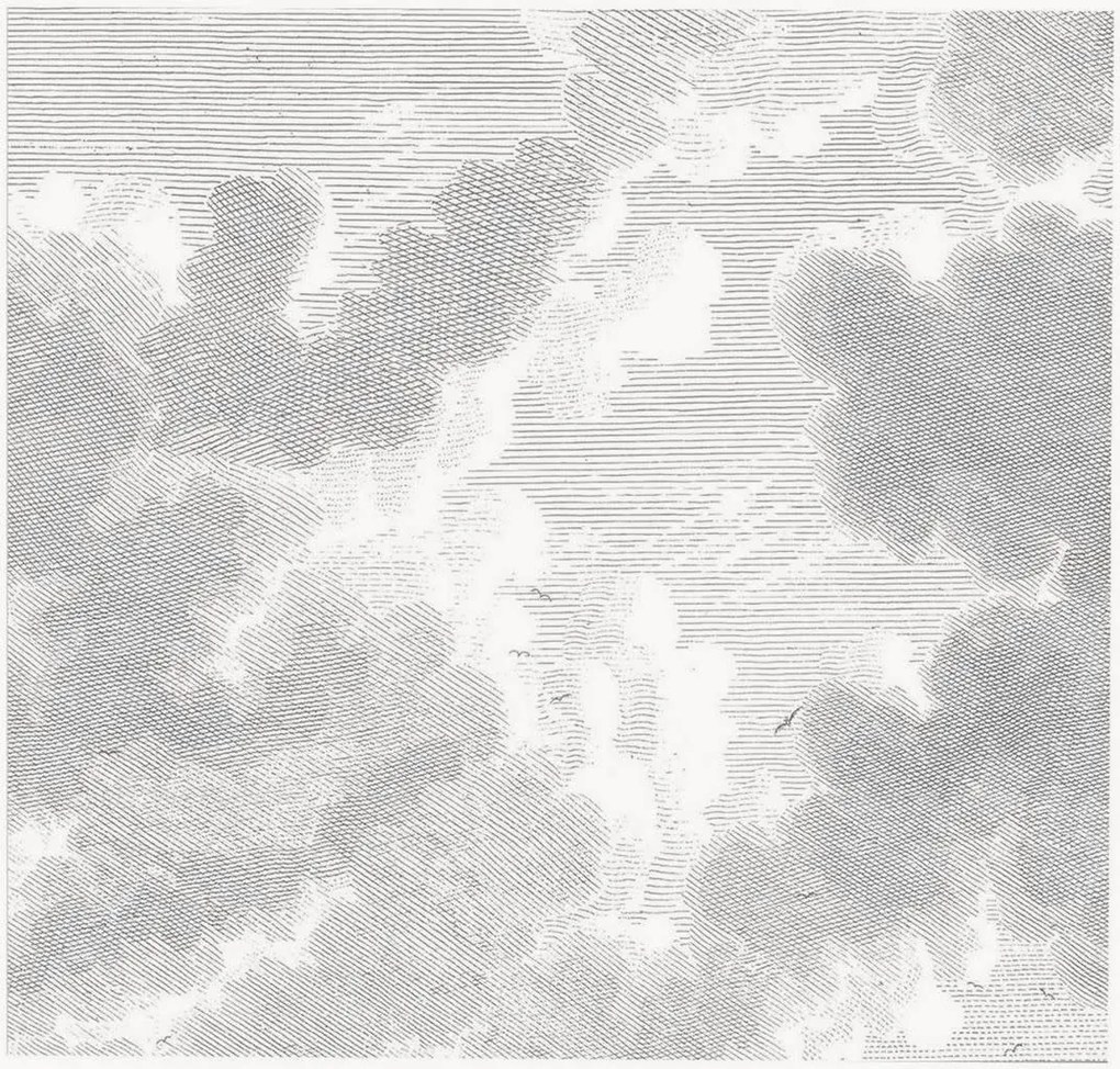 Carta da parati in tessuto non tessuto Engraved Clouds