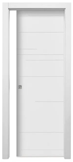 Porta scorrevole VESTA bianco L 70 x H 210 cm reversibile