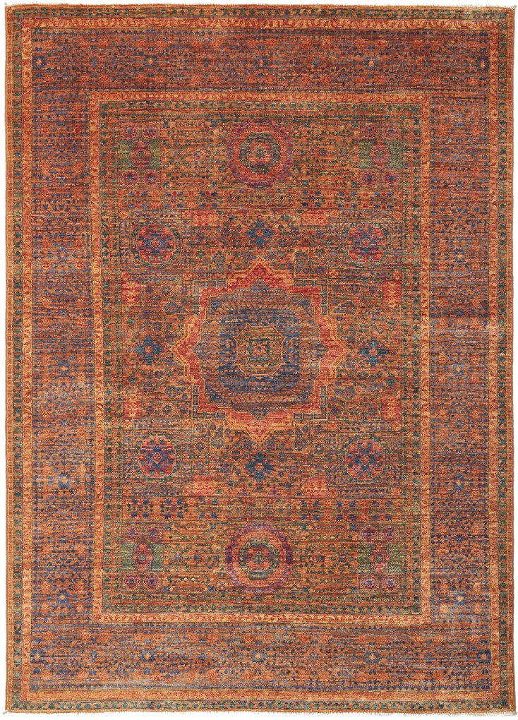 Mamluk Tappeto 200x150 Marrone (Pakistan) Annodato A Mano