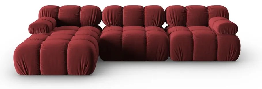 Divano in velluto rosso 285 cm Bellis - Micadoni Home
